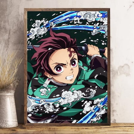 Tanjiro Water Breathing 2026 Action Scene, Demon Slayer Anime Decor Gift For Fan Room – Size 24x36 Unframed Poster