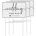 thumbnail image 4 of Letreros de Flecha de Dirección de Boda, 3 Letreros de Plástico de Esta Manera con Estacas, Letrero de Carretera Direccional Impreso a Doble Cara, Suministro de Decoración de Patio de Boda para Recepción de Ceremonia, 4 of 7