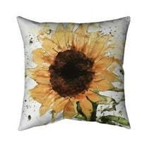 Begin Home Decor 5541-2626-FL343 26 x 26 in. Big Sunflower-Double Sided Print Indoor Pillow
