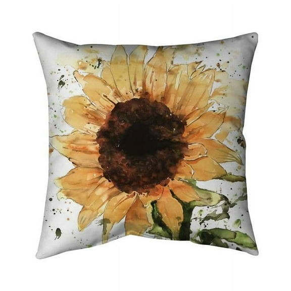 Begin Home Decor 5541-2626-FL343 26 x 26 in. Big Sunflower-Double Sided Print Indoor Pillow