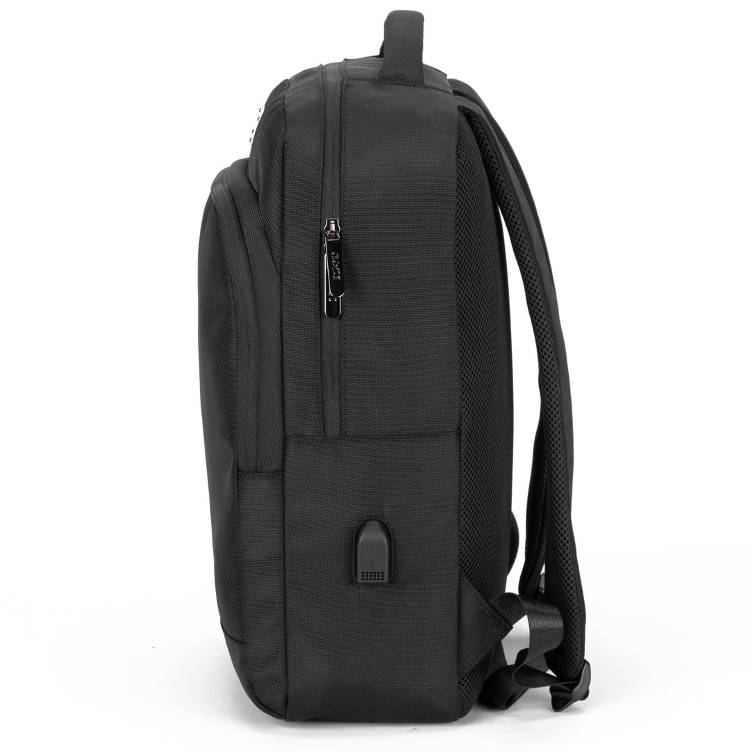 IZOD ALCI Business Travel Slim Durable Laptop Backpack USB Charging Port, Computer Bag Fits 15.6 Inch Laptop Notebook / Black