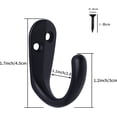 thumbnail image 3 of Coat Hooks Wall Mounted - Heavy Duty Metal Single Prong Robe Hanger Rustproof Wall Hooks for Towel Hat Key Bag on Bathroom, Kitchen, Livingroom, 15 Pack (Matte Black), 3 of 7