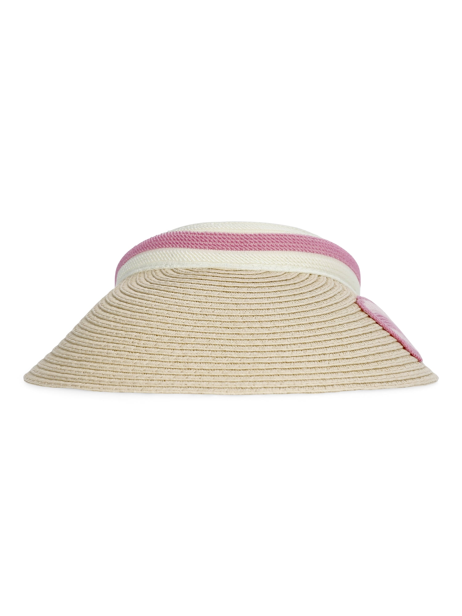 No Boundaries Straw Visor, Women's, Pink Shell