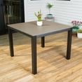 thumbnail image 4 of DuroGreen Park City 40" Square Dining Table Made With All-Weather Tangent Sustainable Lumber, High End Outdoor Dining Table, No Maintenance Furniture, Easy Assembly, USA Made, Black with Weather Wood, 4 of 7