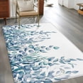 thumbnail image 2 of 3'x5' Rug for Living Room Bedroom, Eucalyptus Leaves Washable Area Rugs Non-Slip Carpet Mats, Light Blue Summer Botanical Weeping Indoor Low Pile Area Rug Runner for Kitchen, Mudroom, 2 of 8