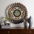 thumbnail image 2 of Mandala Flower Special Shaped Diamond Painting Wall Clock DIY Mosaic Picture Kit, 2 of 9