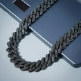 thumbnail image 4 of 2-Pc Men Iced Out Gun Black Rhodium Plated CZ Cuban Link 20 inchs Necklace & Bracelet Set, 4 of 7