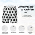 thumbnail image 5 of Sigee Soccer Print Mens Swim Trunks with Compression Liner Quick Dry Swim Stretch Beach Shorts with Pockets,S-3XL, 5 of 7