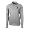 thumbnail image 2 of Men's-Cutter & Buck  Gray Minnesota United FC Big & Tall Virtue Eco Pique Recycled Quarter-Zip Pullover Top, 2 of 3