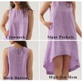 thumbnail image 7 of Amazhiyu Women’s 100% Linen High Low Midi Dress with Pockets for Summer Casual Flowy Dresses, 7 of 7