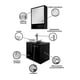 thumbnail image 5 of Mueble para Baño Completo con Lavamanos, Monomando y Botiquín con Espejo, Gabinete Moderno con Almacenamiento Amplio, Diseño Elegante y Funcional., 5 of 5