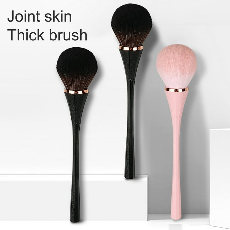 Grofry Loose Powder Brush Plastic Handle Professional Makeup Tool  Foundation Blush Brush Make Up Brush for Facial Makeup ,Pink