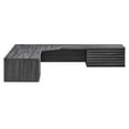 thumbnail image 3 of Modway Render Wall Mount Corner Modern Wood Office Desk in Charcoal, 3 of 9