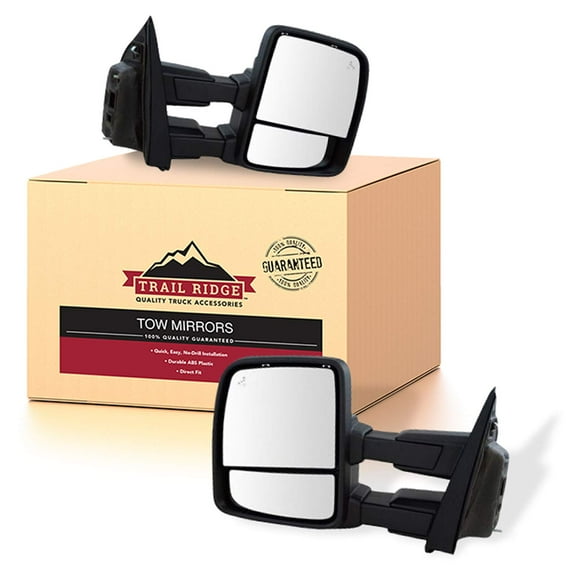 Trail Ridge Tow Mirror Power Heat Signal Spotlight Blind Textured Pair for F150 TR00386 Fits select: 2015-2018 FORD F150