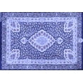 thumbnail image 1 of Ahgly Company Machine Washable Indoor Rectangle Medallion Blue Traditional Area Rugs, 5' x 8', 1 of 4