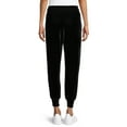 thumbnail image 3 of Time and Tru Women's Plush Velour Joggers, 3 of 5