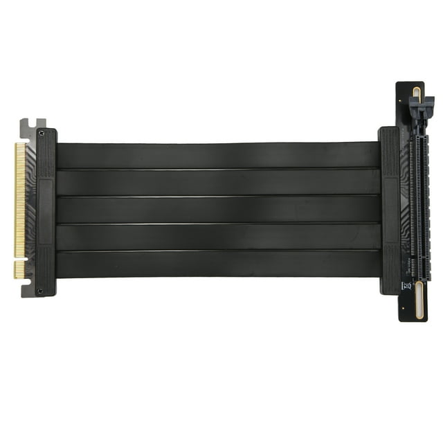 Cable elevador PCIE 4.0 X16 Cable de extensión de tarjeta gráfica Cable adaptador de GPU de alta velocidad de 90 grados Negro