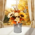 thumbnail image 4 of Flowers for Decoration Autumn-colored Iron Bucket Simulated Sunflower Garland for Thanksgiving, Pot Plant, Iron Art Flower Bouquet, Harvest Festival Decorations, 4 of 6