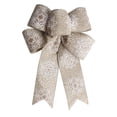 thumbnail image 4 of HOMYL 4xChristmas Bows for Wreath Charm Large Christmas Bow for Wedding Home Outdoor Snowflake, 4 of 8
