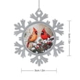 thumbnail image 2 of Snowflakes Ornaments Red Bird Cardinal Sitting on The Branch Christmas Tree Ornaments Home Decoratio Xmas Holiday Holiday Ornament for Home Christmas Tree Decor Best Gifts for Christmas, 2 of 8