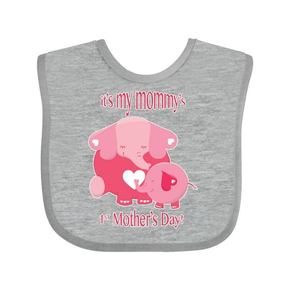 Inktastic It's My Mommy's 1st Mother's Day Boys or Girls Baby Bib