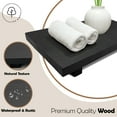 thumbnail image 5 of Lyfe Simple Wood Riser for Decor - Rustic Pedestal Stand - Handmade Small Wood Tray - Soap Tray for Kitchen Sink, Dish Soap Tray, Wood Tray for Bathroom, Wooden Stand for Display (Black, 12 x 7 Inch), 5 of 7