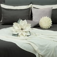 thumbnail image 3 of JWH 3D Decorative Round Handmade Flower Throw Pillows for Decoration 14inch White and Blue, 3 of 9