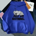 thumbnail image 2 of Puliio Womens Hoodies Sweatshirt Cute Cartoon Sloth Printed Long Sleeve Pullover Sweashirts Kawaii Casual Loose Fit Daily Wear Hoody Hooded Jackets, 2 of 3