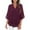 Wine, variant on Yigetop Flowy Tops for Women! Womens Tops Casual Ruffle 3/4 Sleeve V Neck Double Chiffon Blouses Tops 3/4 Sleeve Tops for Women Pink L