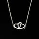 thumbnail image 1 of Collar para mujer, joyería para mujer, joyería para mujer, collar de aleación con doble corazón de melocotón y corazón para mujer, collar para mujer, 1 of 4