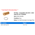 thumbnail image 2 of Oil Filter - Compatible with 2018 - 2024 Audi Q5 2.0L 4-Cylinder 2019 2020 2021 2022 2023, 2 of 2