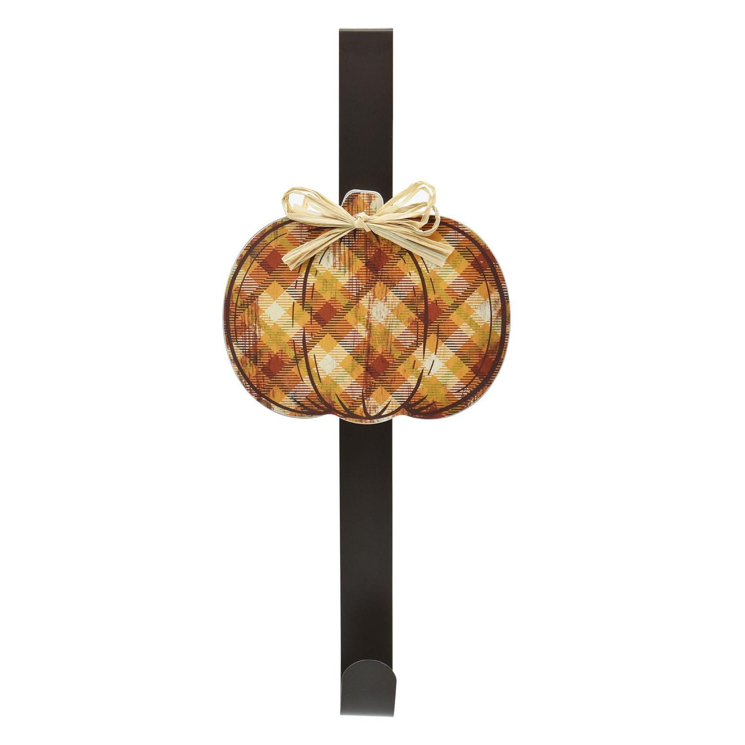 Way To Celebrate Pumpkin Checked Design Hook Hanger