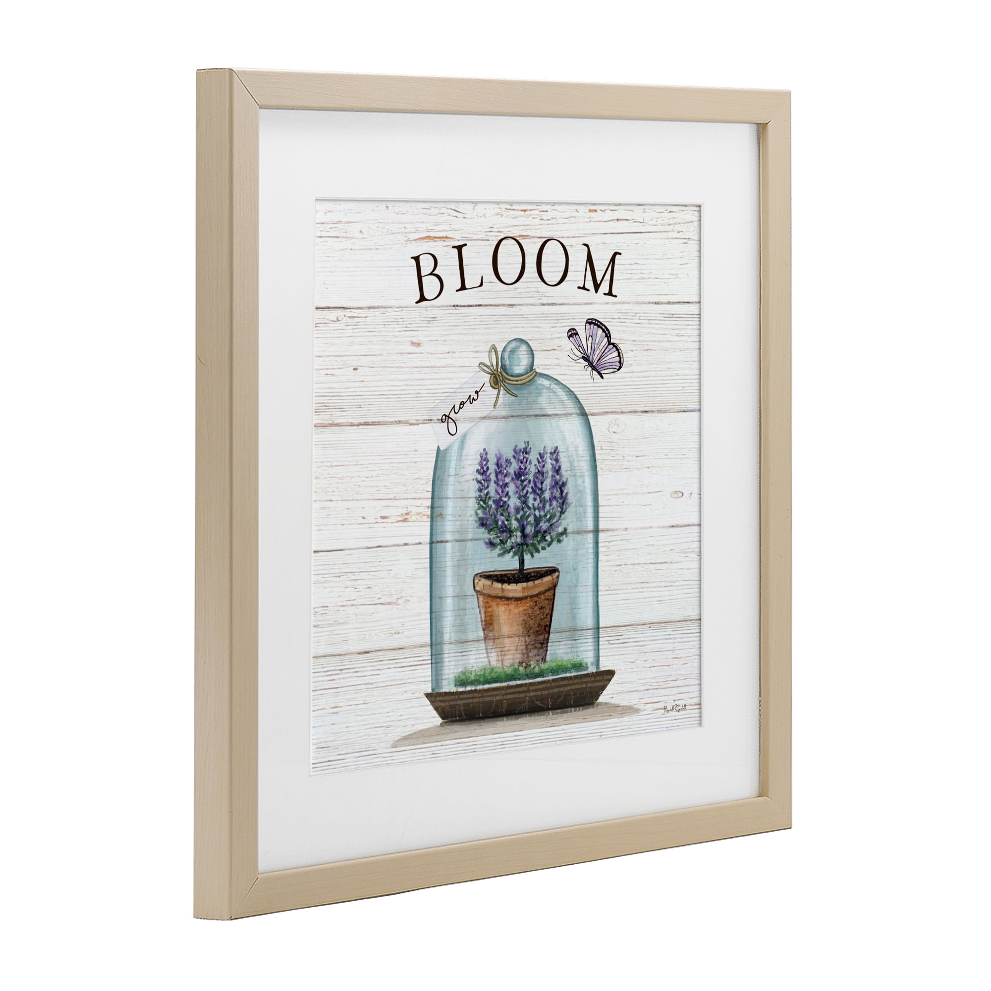 Stupell Industries Cottage Bloom in Bell Jar Birch Framed Print Under Glass, design by Elizabeth Tyndall