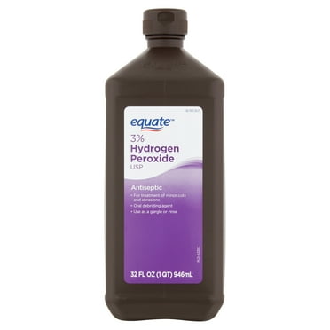 (2 Pack) Equate 3% Hydrogen Peroxide, 32 fl oz