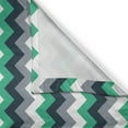 thumbnail image 3 of Ambesonne Chevron Kitchen Curtains, Symmetric Arrows Stripe, 55"x39", Jade Green Grey White, 3 of 3