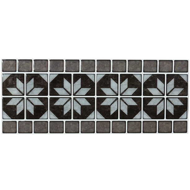 10 Sheets L And Stick Backsplash Tile Border Waist Line Retro L And Stick Backsplash Tile Border