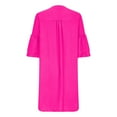 thumbnail image 4 of Diufon Women's Summer Casual Dresses V Neck Layer 3/4 Length Sleeve Dress Solid Color Dress, 4 of 5