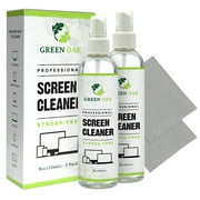 Screen Cleaner - Green Oak Professional Screen Cleaner Spray - Best for LCD & LED TV, Tablet, Computer Monitor, and Phone - Safely Cleans Fingerprints, Bacteria, Dust, Oil (8oz 2-Pack)