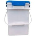 thumbnail image 2 of House Naturals 4 Gallon Square Food Grade Bucket Pail with Plastic Handles and Lid (Pack of 3) Made in USA containers (White - Blue lids), 2 of 8