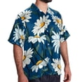 thumbnail image 2 of Daisy Men's Casual Hawaiian Shirts, Printed Button Down Short Sleeve Summer Beach Tops with Spread Collar - Unisex, 2 of 6
