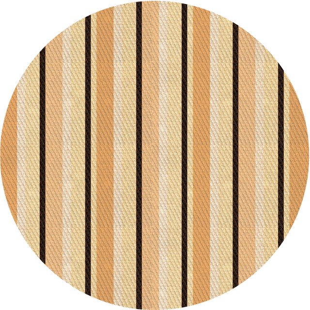 Ahgly Company Tapis d'Intérieur Rond Lavable en Machine Brun Or Transitionnel, 7 Pieds Rond