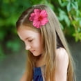 thumbnail image 6 of Hawaiian Hibiscus Flower Hair Clip, Plumeria Hibiscus Hair Clips, Flower Accessories for Women Bridal Wedding, Girls Vacation Beach Party, and Festive Outfits (Pink), 6 of 6