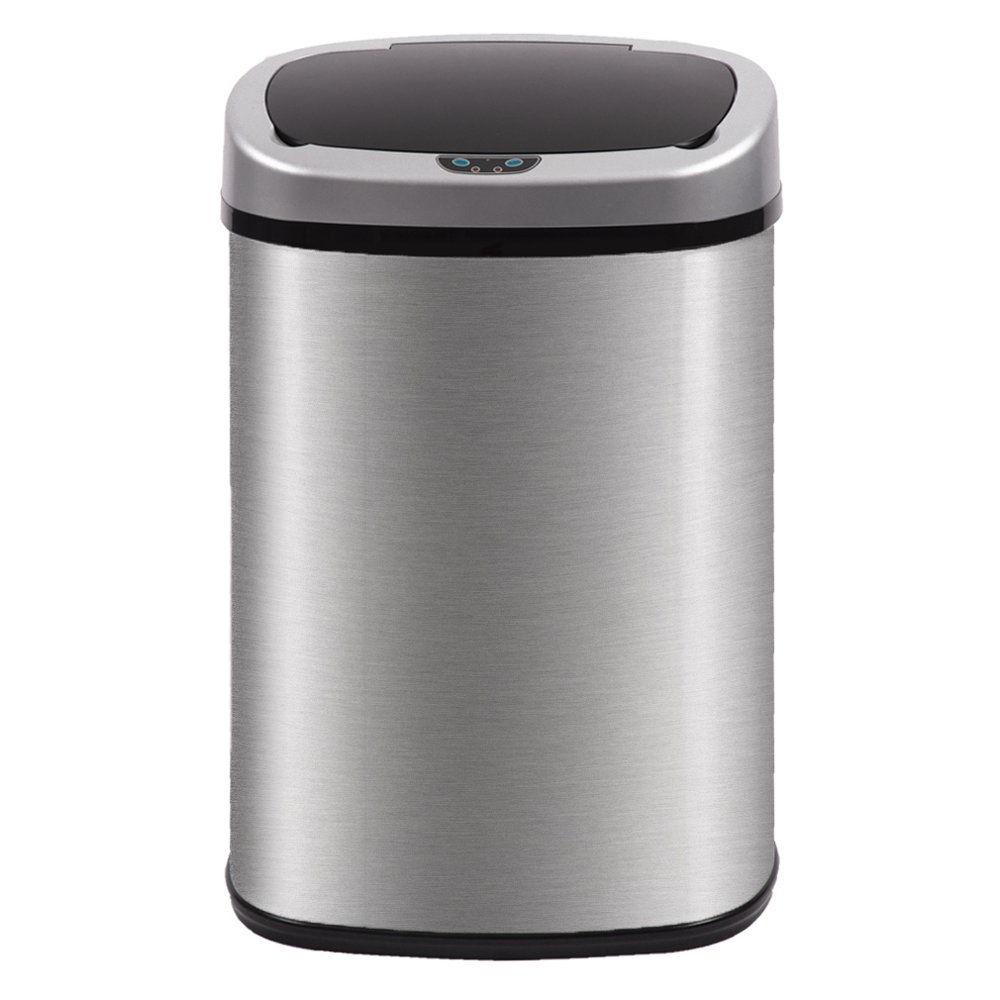 BestMassage Stainless Steel 13 Gal Kitchen Trash Can with Touch Free Automatic Sensor Walmart