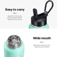 thumbnail image 6 of GEDUX 24oz Insulated Stainless Steel Water Bottle with 2 Leak Proof Lids (Spout Lid and Straw Lid) Wide Mouth for Sports and Travel, 6 of 7