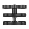 thumbnail image 2 of 1in 1" Ball Clamp Butterfly Clip Arm Dual Holder Mount for Underwater Photography Diving Light System for  Action Camera Flashlight Arms System, 2 of 7