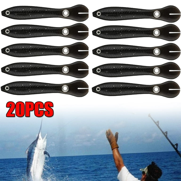 Elbourn Bionic Fishing Lure for Saltwater & Freshwater, Fishing Accessory  for Fishing Lovers, Father's Day Gift (20PCS Black) 