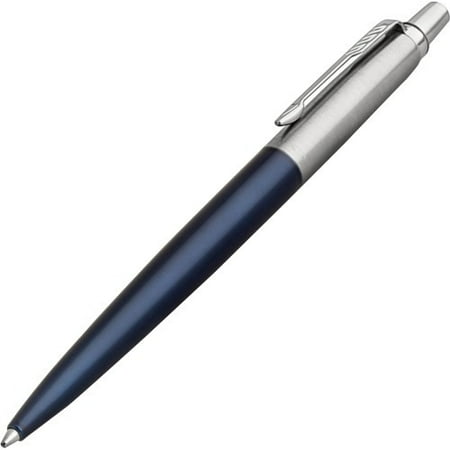 UPC: 0501179531864 | Parker Jotter Ballpoint Pen Medium Pen Point – Refillable – Blue – Royal Blue Stainless Steel Barrel – 1 Each