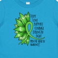 thumbnail image 4 of Inktastic Mental Health Awareness Green Sunflower Ribbon Boys or Girls Baby T-Shirt, 4 of 5