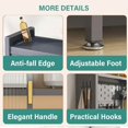 thumbnail image 3 of GVN Coffee Bar Cabinet, Buffet Sideboard Cabinet,73" Tall Kitchen Pantry Cabinet, 6 Level Flip Door with Pegboard Spacious(Grey), 3 of 4