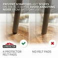 thumbnail image 5 of Almohadillas de fieltro para clavos X-Protector 40 piezas - Almohadillas de fieltro para muebles de 0,85 "" - Protectores de piso para patas de sillas marrones - Almohadillas para clavos para patas de, 5 of 5